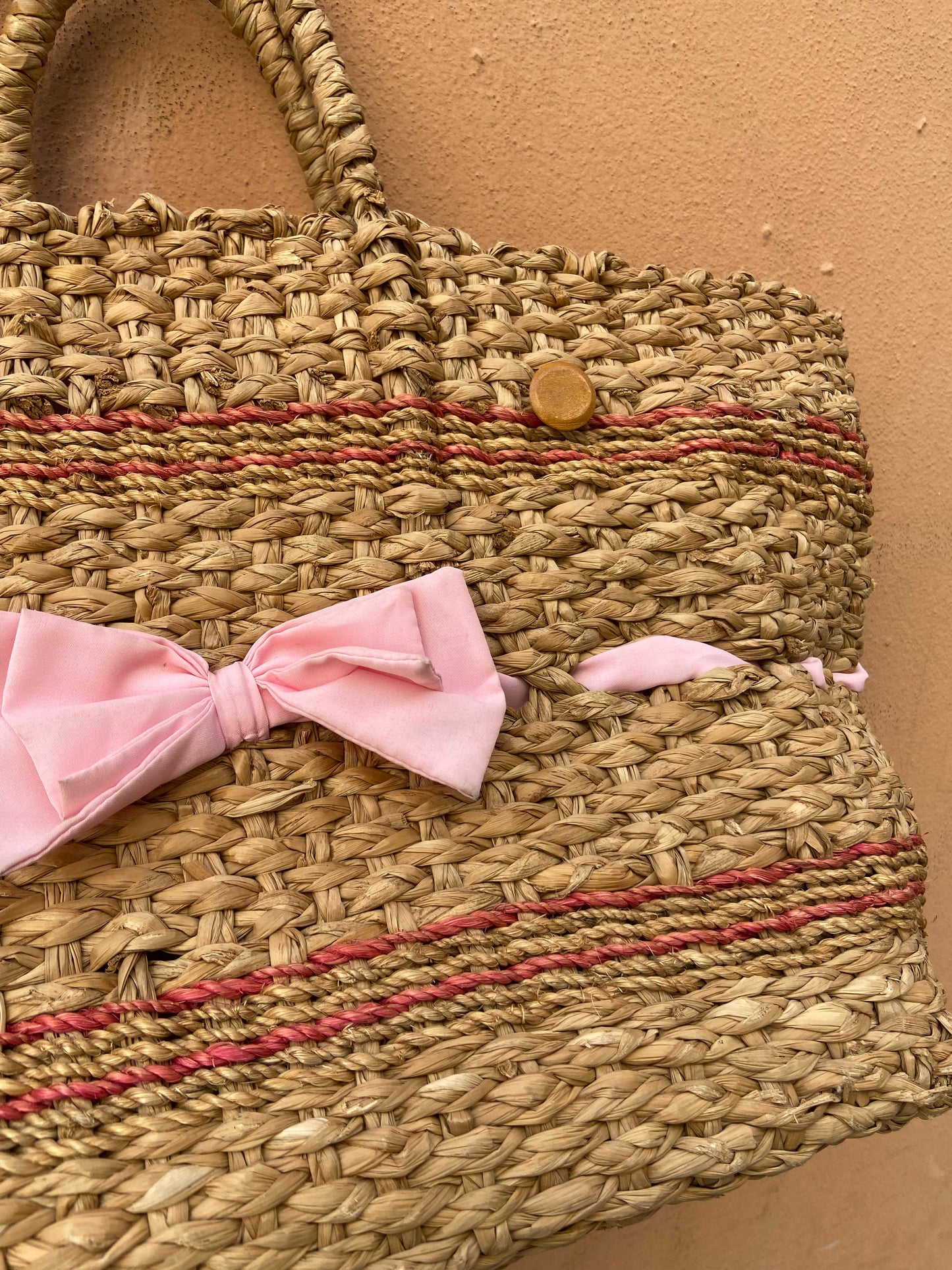 Borsa spiaggia paglia fiocco