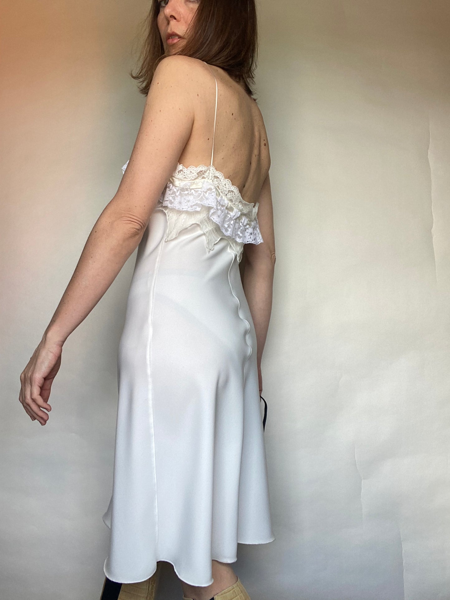 Twinset slip dress bianco