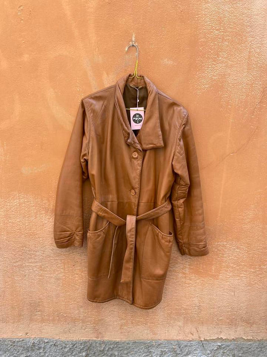 Giacca pelle imbottita 70s