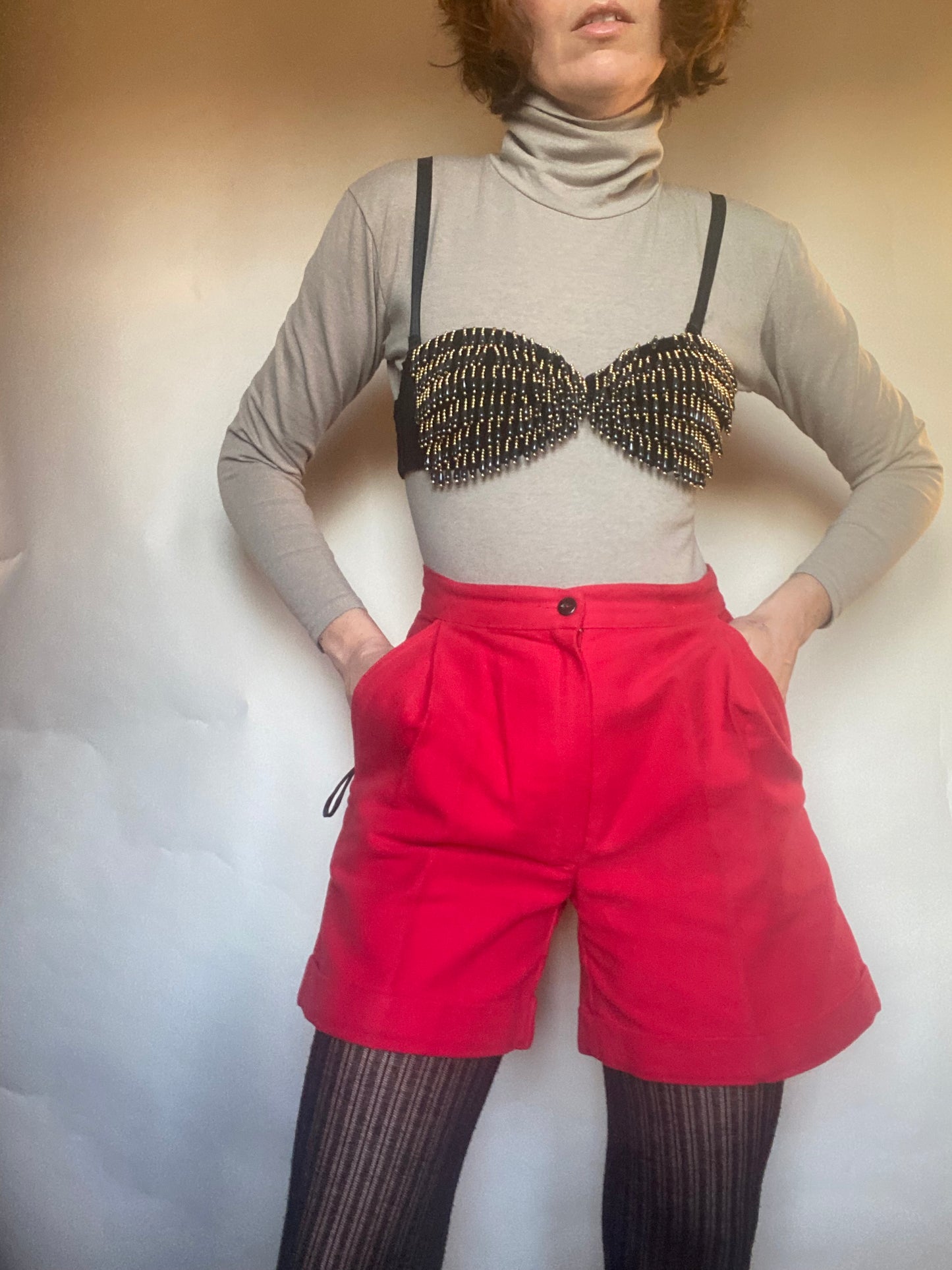 Bermuda fustagno rosso