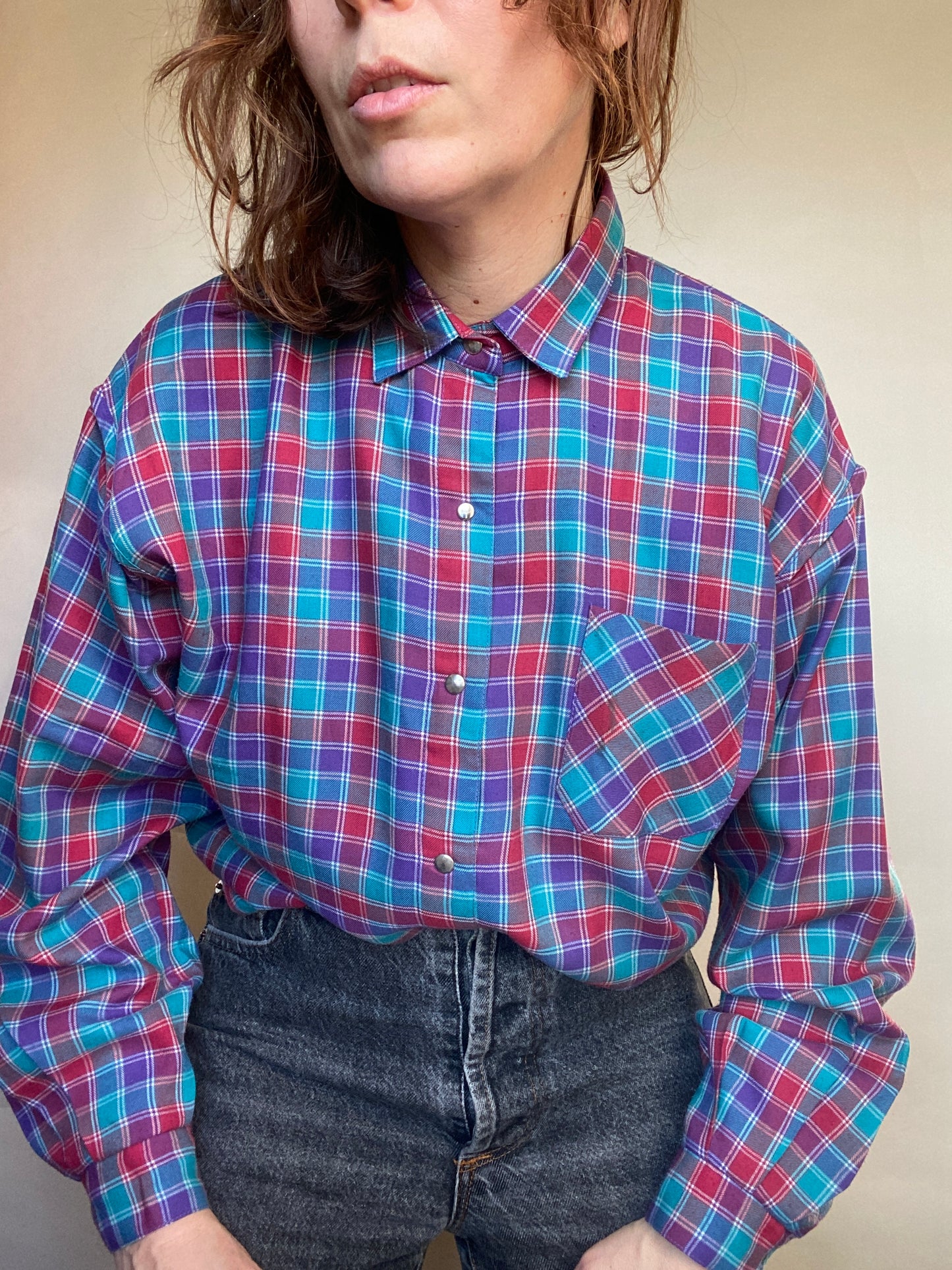 Camicia tartan anni 80