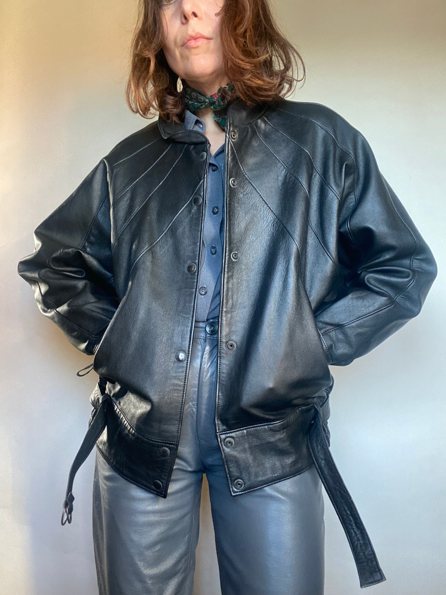 Giacca pelle 80s