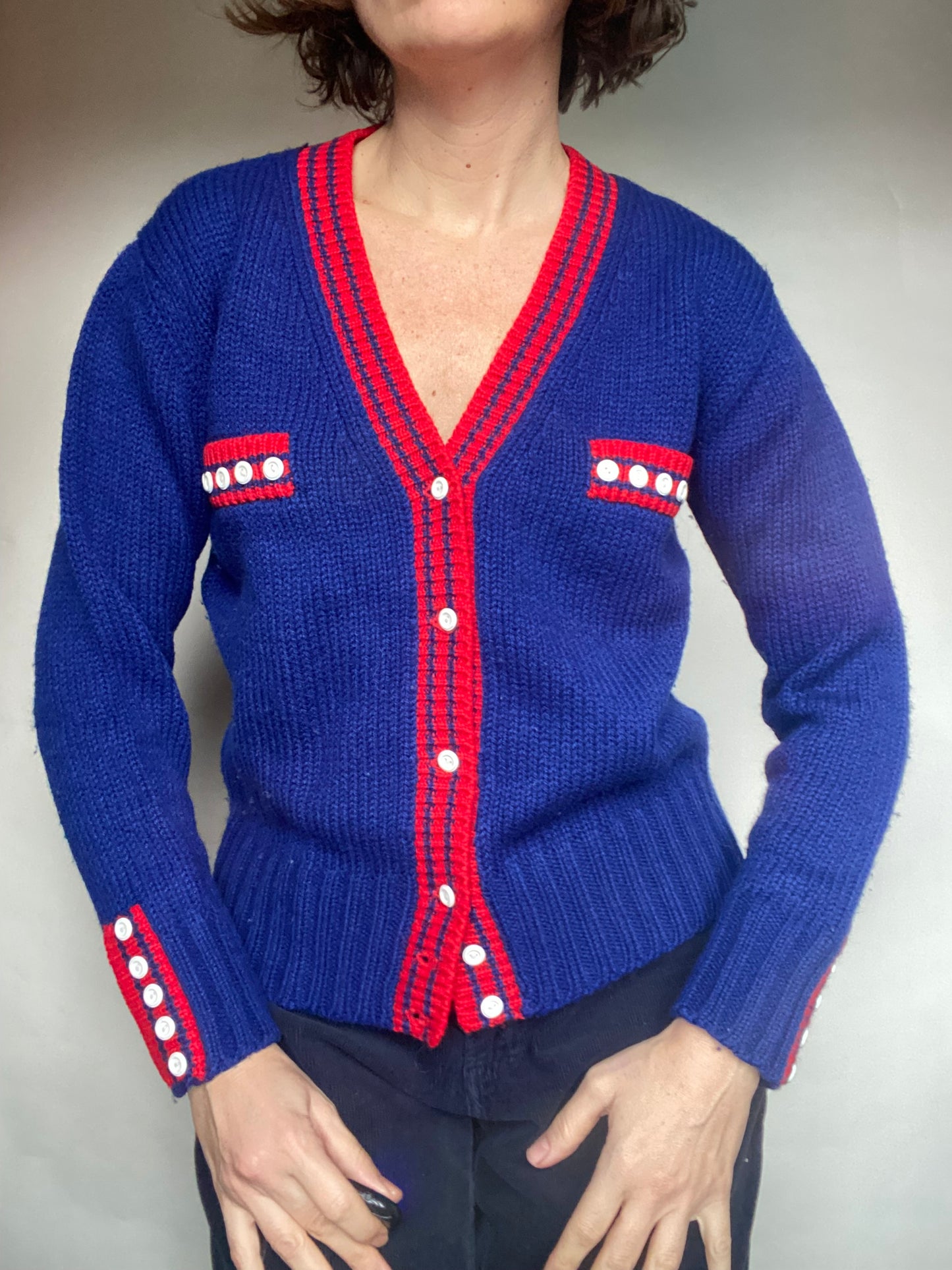 Cardigan marinaretto vintage