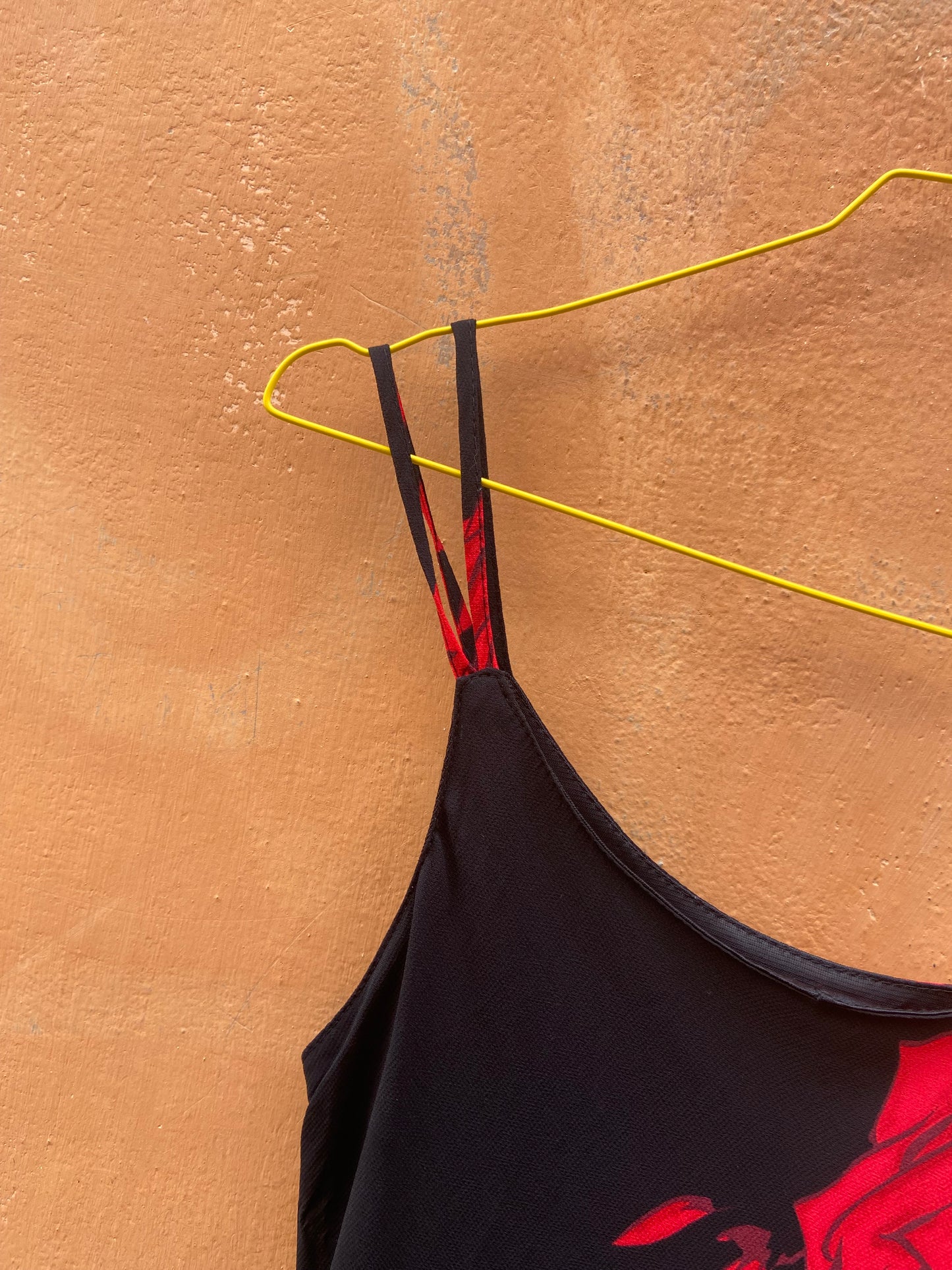 Slip dress floreale nero