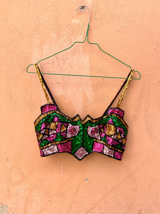Top paillettes tg unica