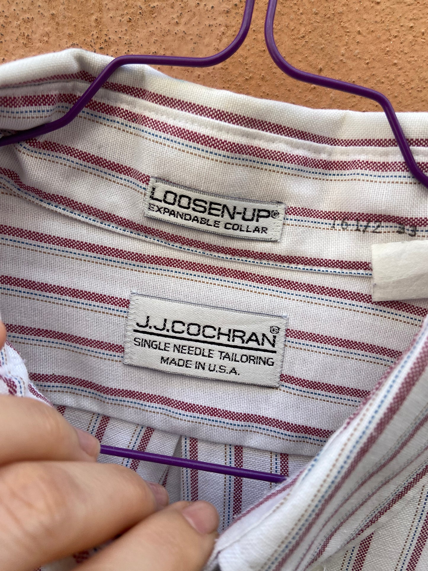 Camicia righe rossiccio