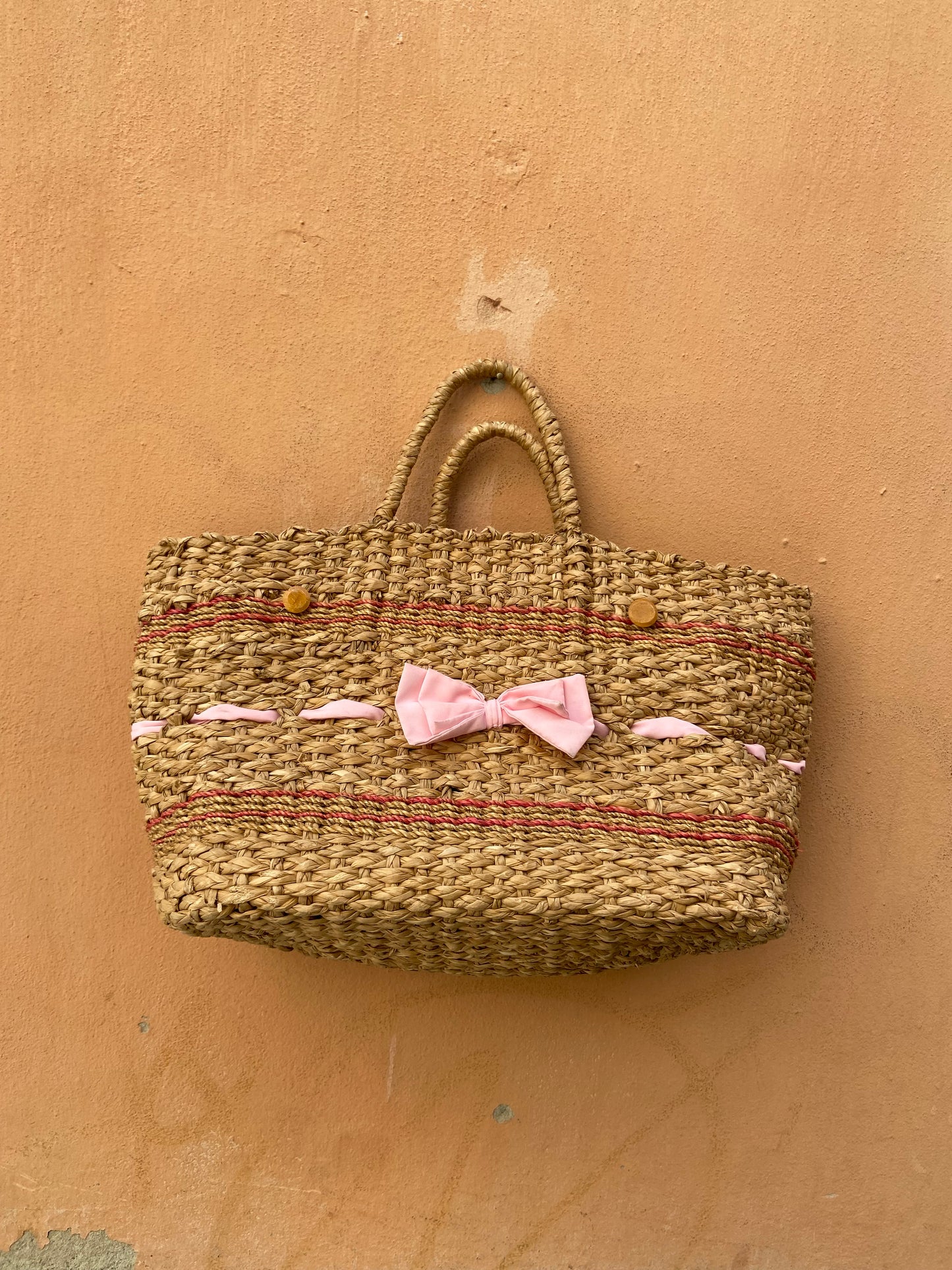 Borsa spiaggia paglia fiocco
