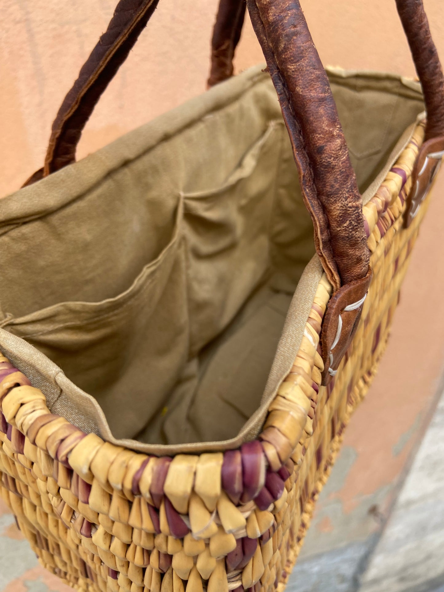 Bauletto paglia vintage