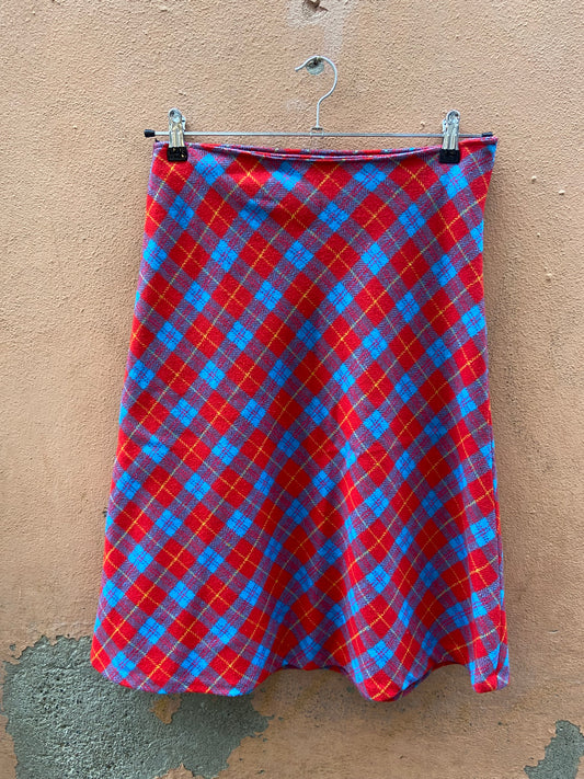 Midi tartan lana M