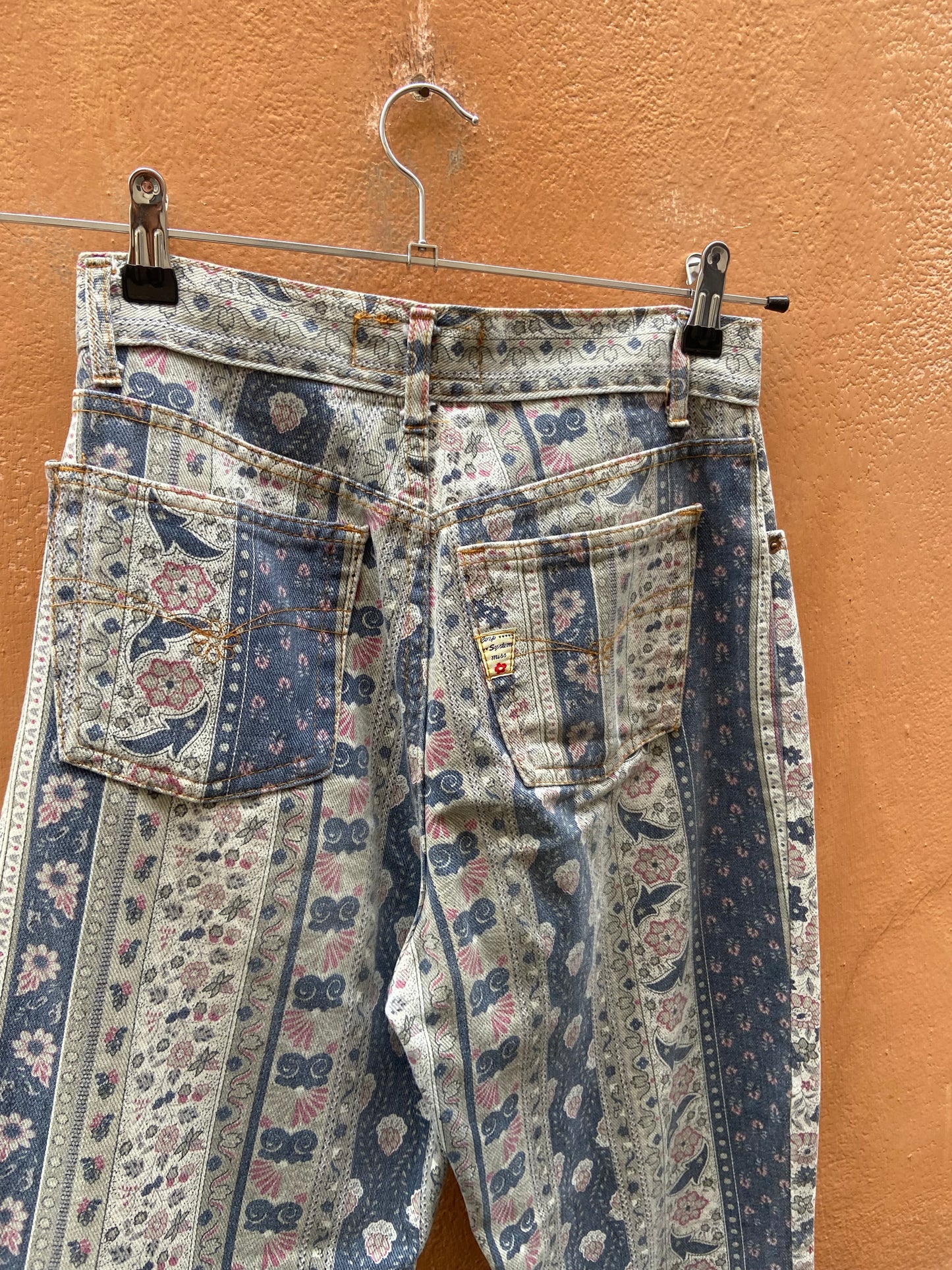 Jeans fantasia floreale anni 90