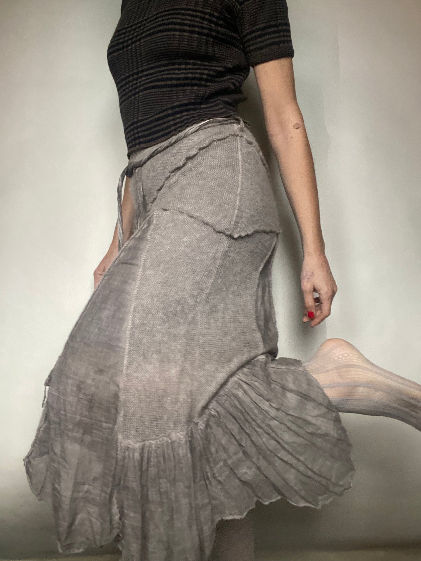 Gonna lana asimmetrica y2k