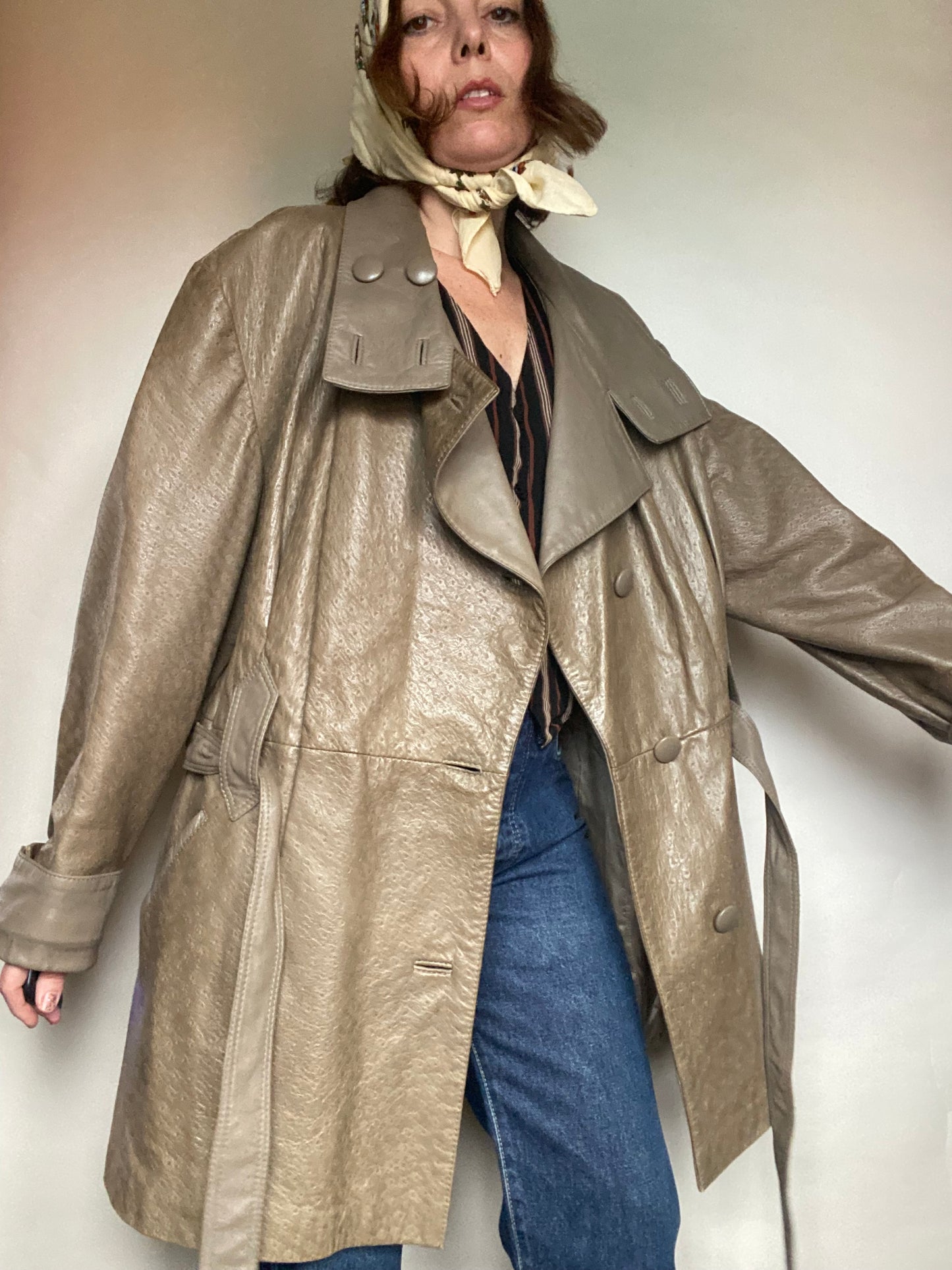 Trench in pelle