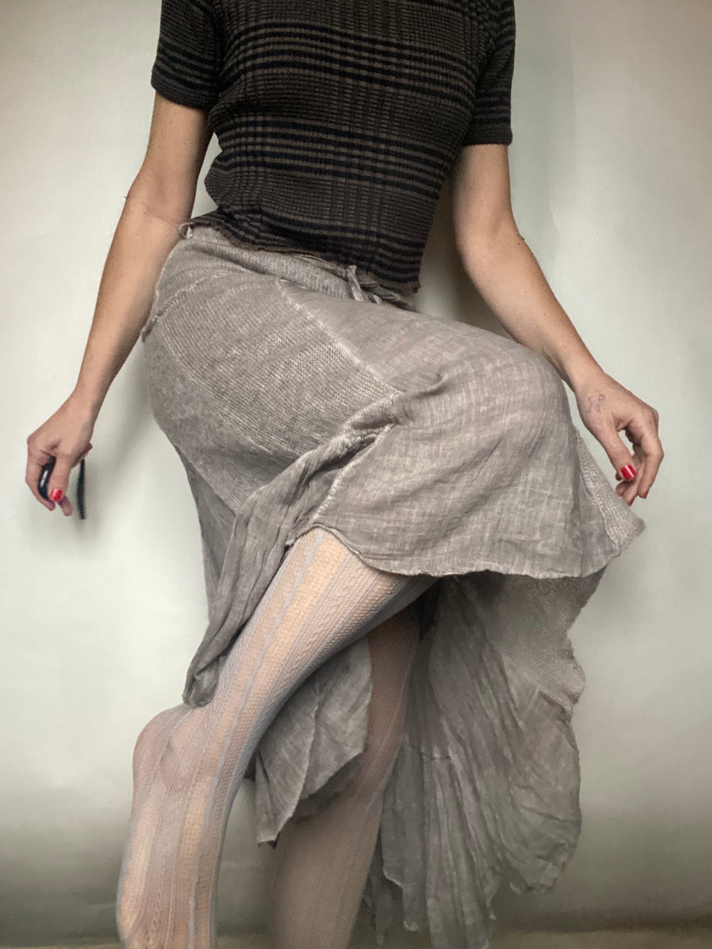 Gonna lana asimmetrica y2k