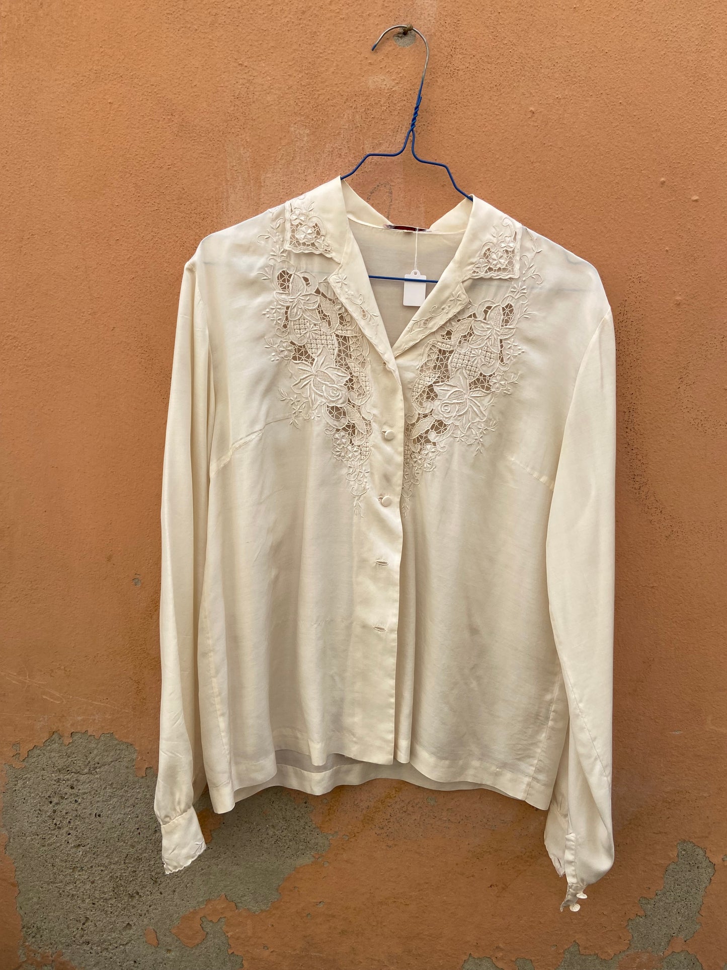 Camicia seta panna