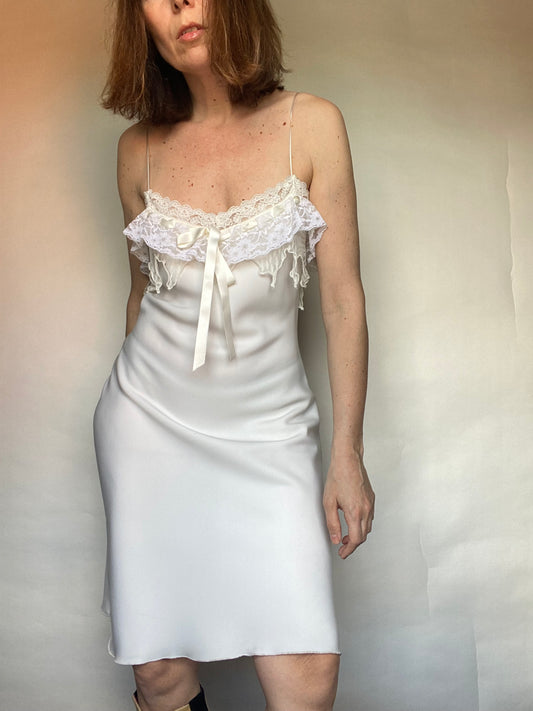 Twinset slip dress bianco