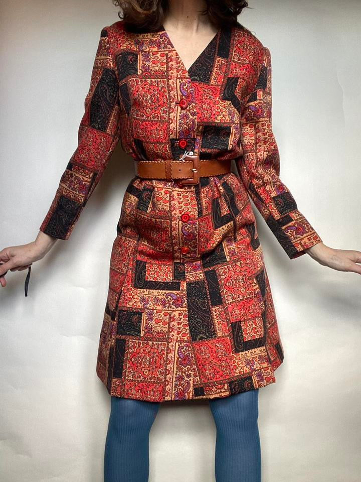 Abito patchwork anni 70