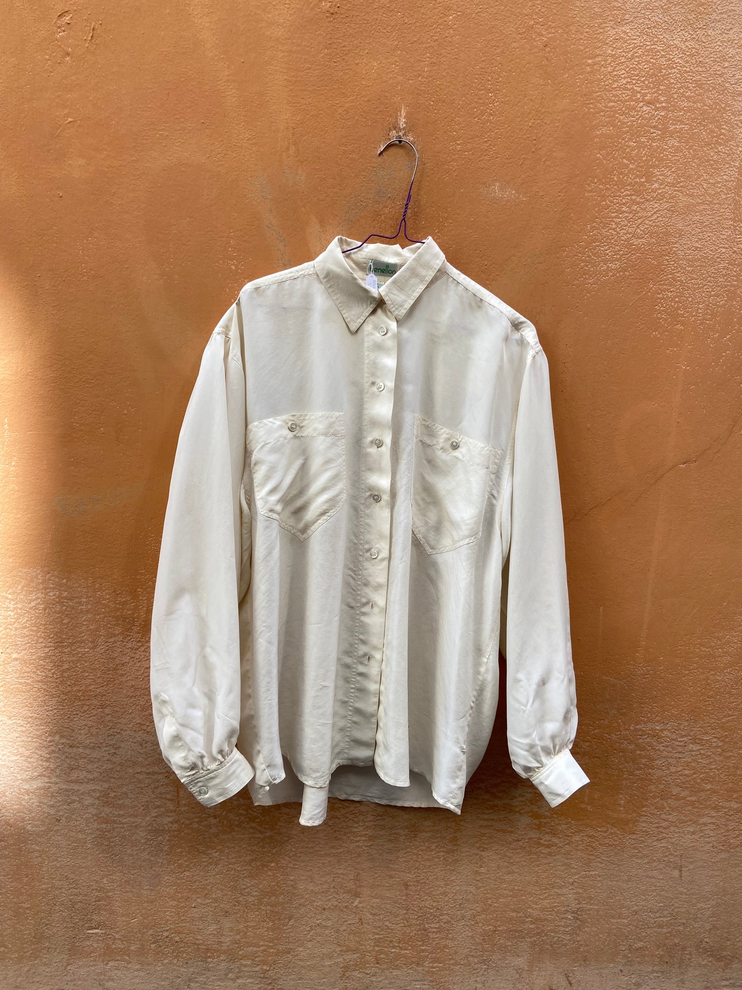 Camicia seta Benetton 90s