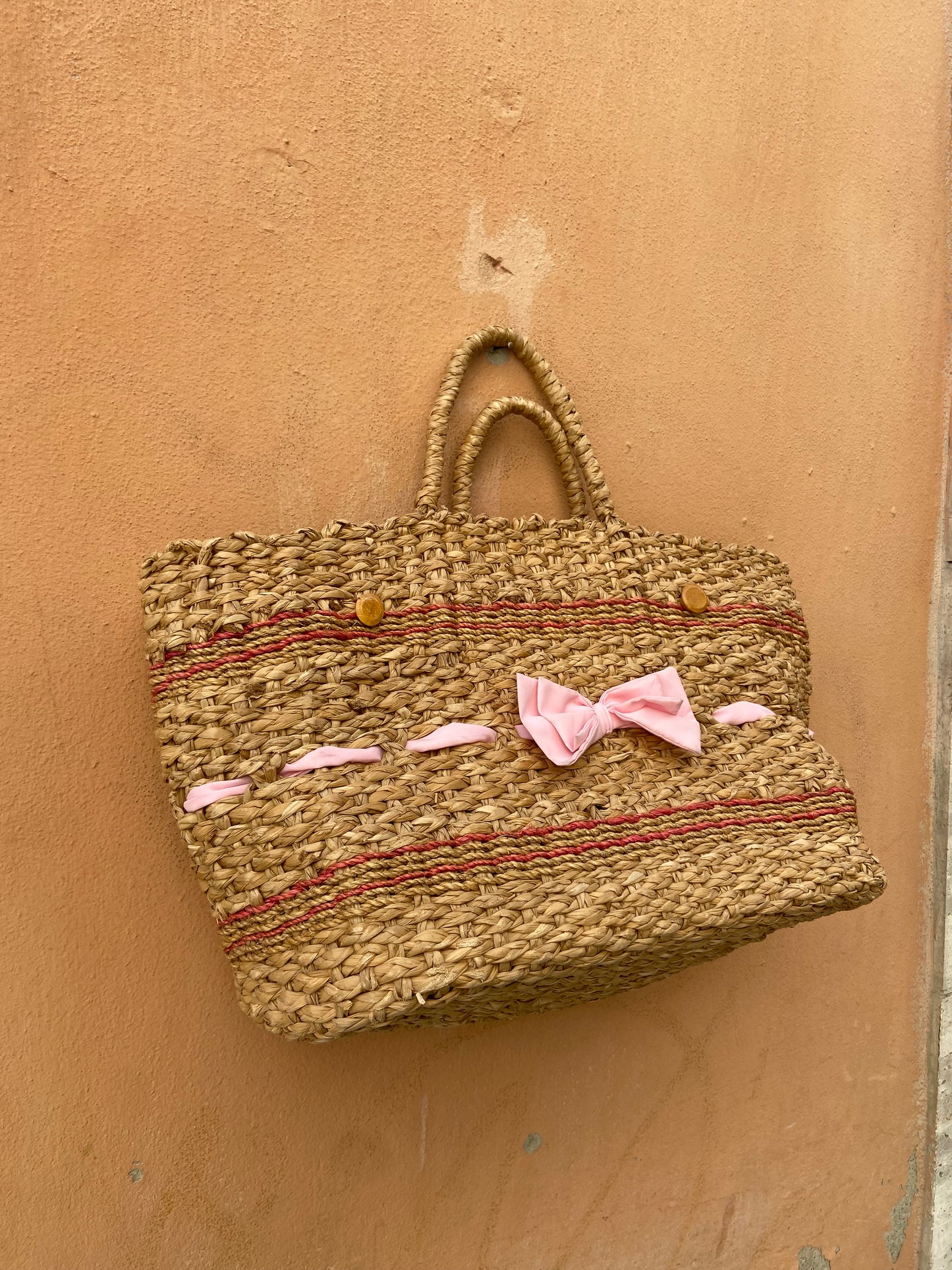 Borsa spiaggia paglia fiocco