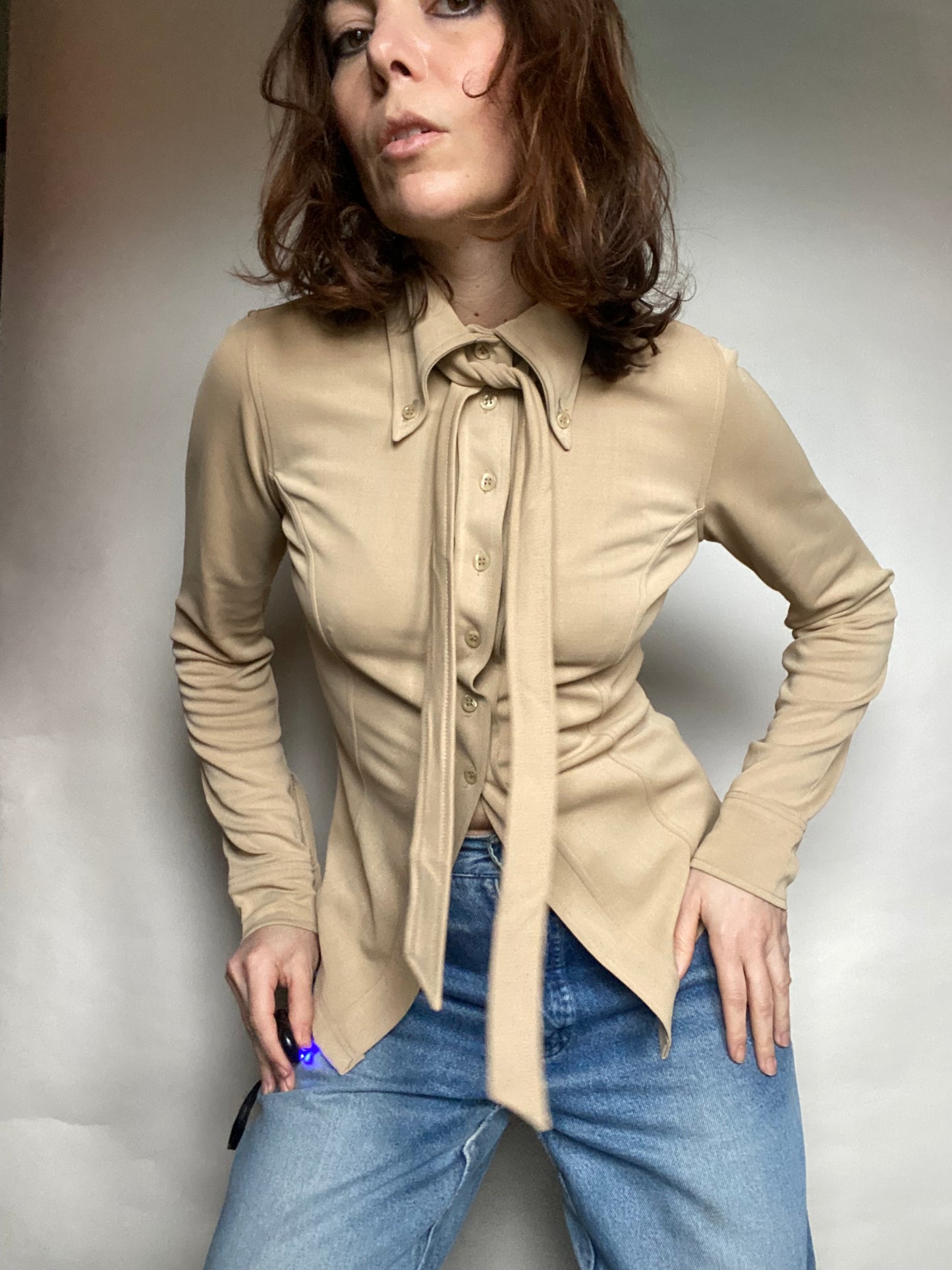 Camicia beige y2k Twinset