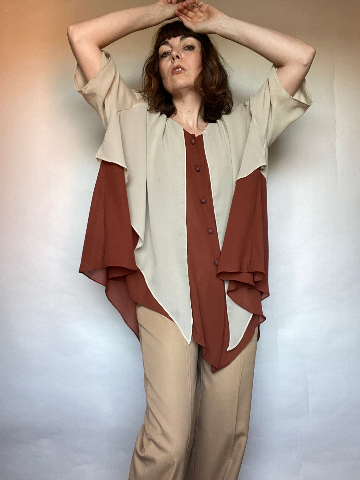 Blusa bicolore