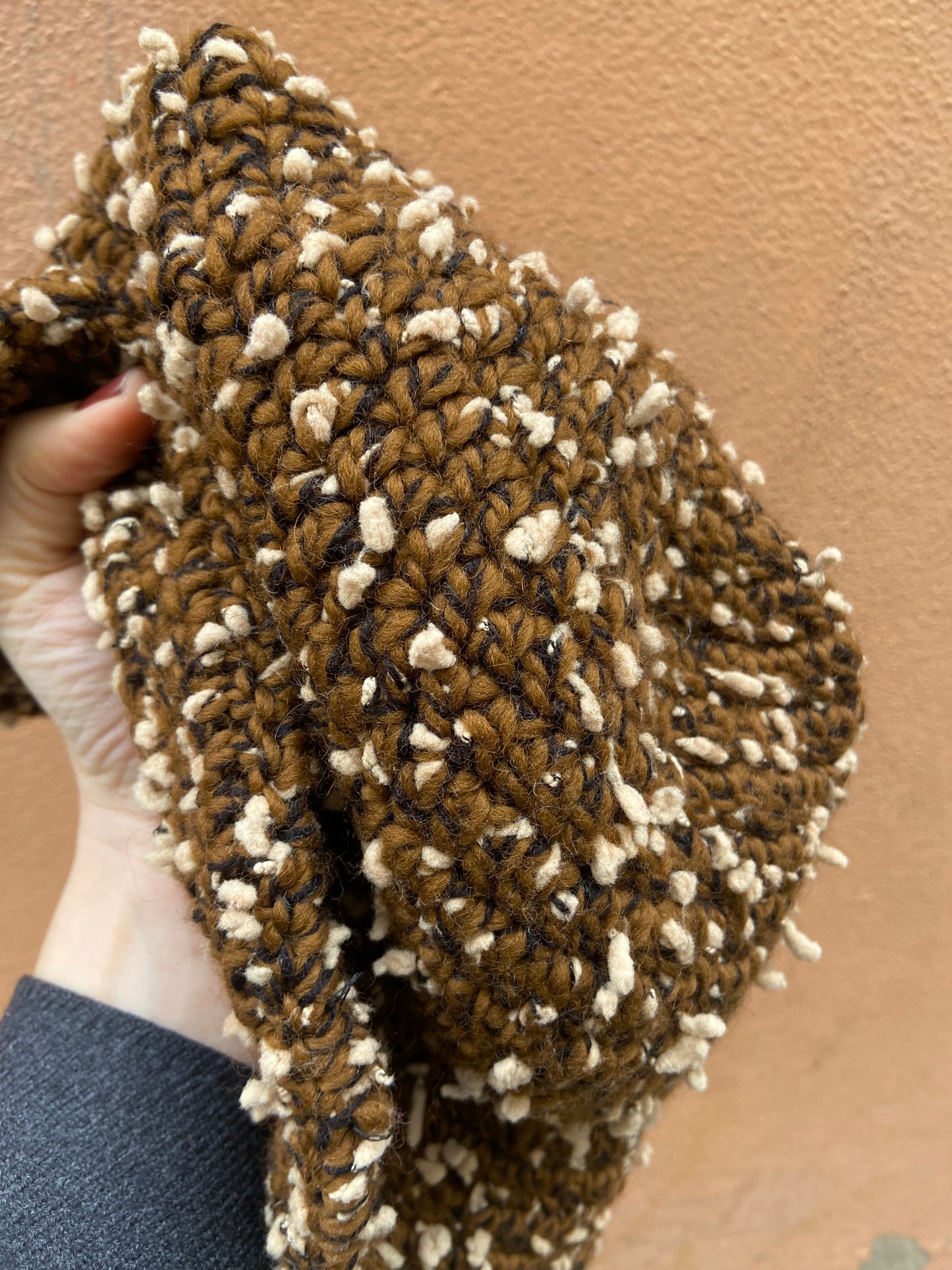 Cappello buclé, misto, lana, morbido