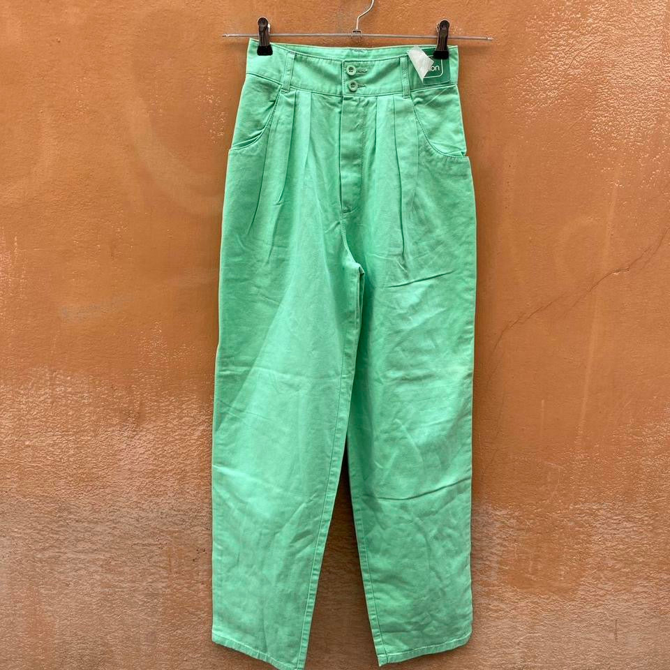 Pantalone Benetton vintage xs menta