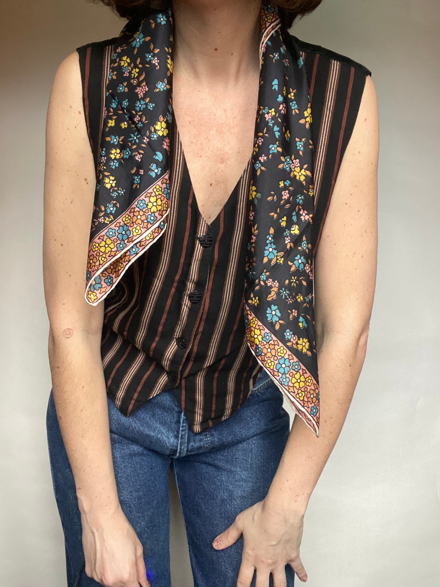 Foulard fiorato vintage