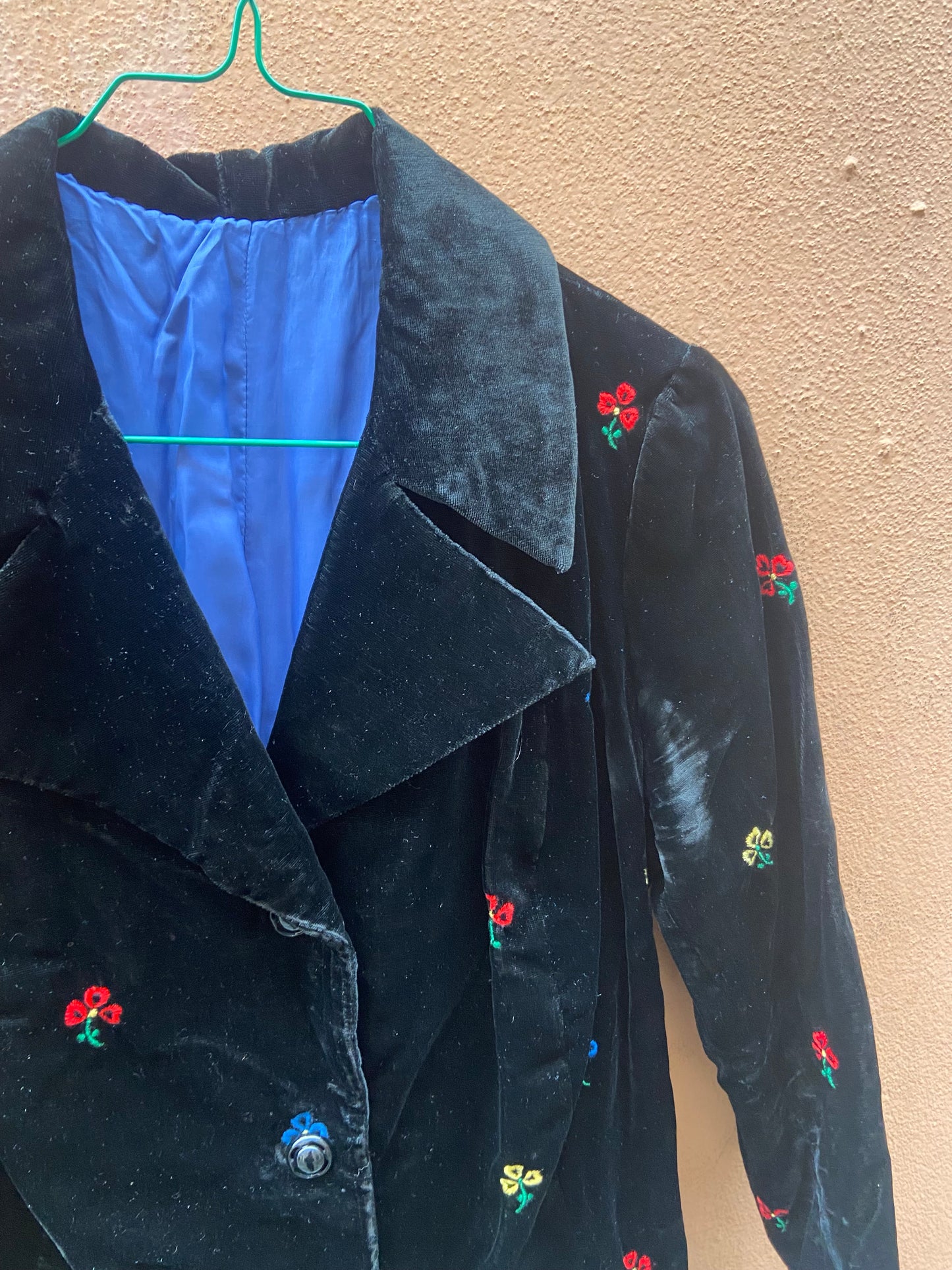 Blazer velluto ricamato