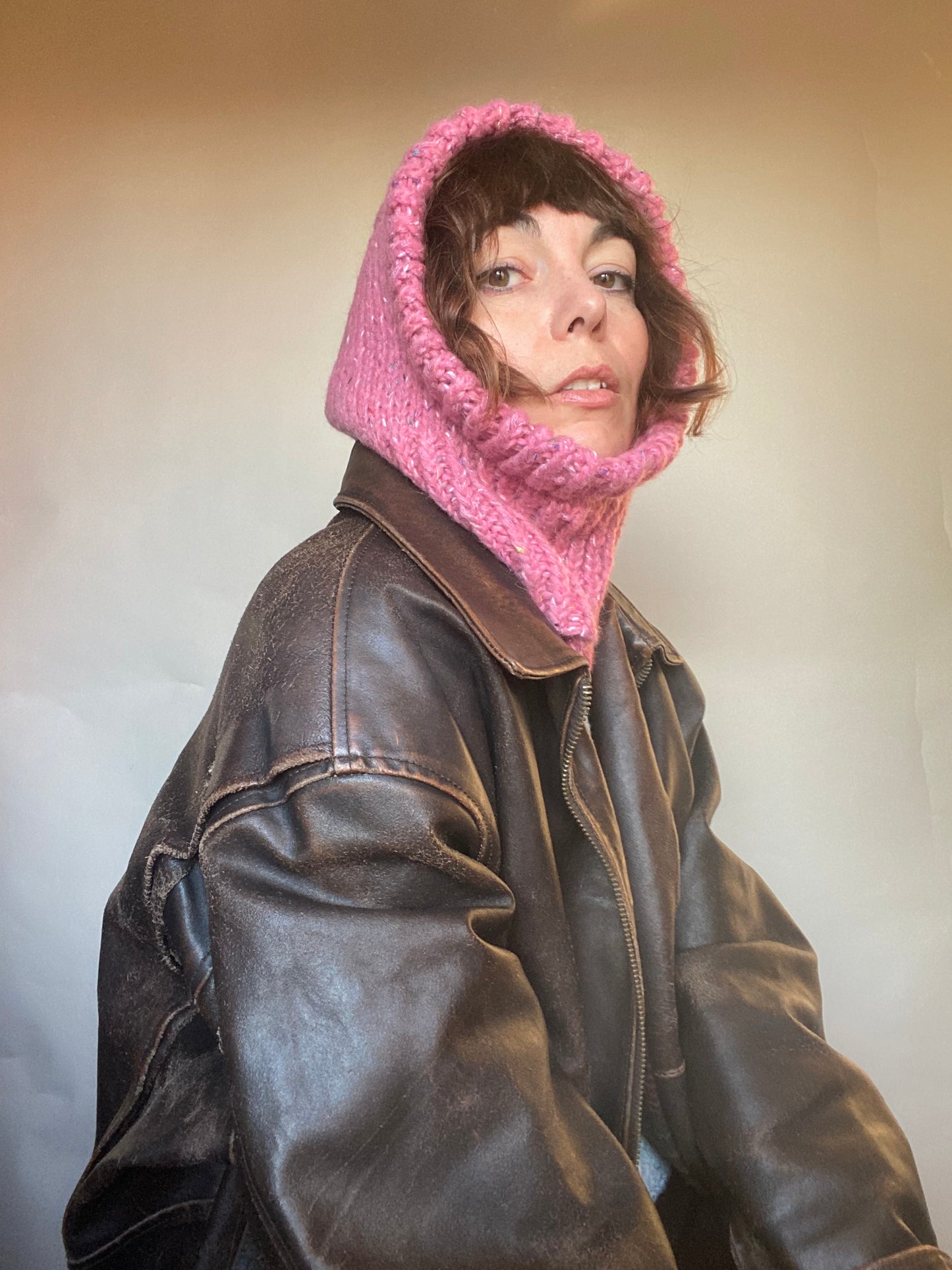 Balaclava rosa confetto mélange