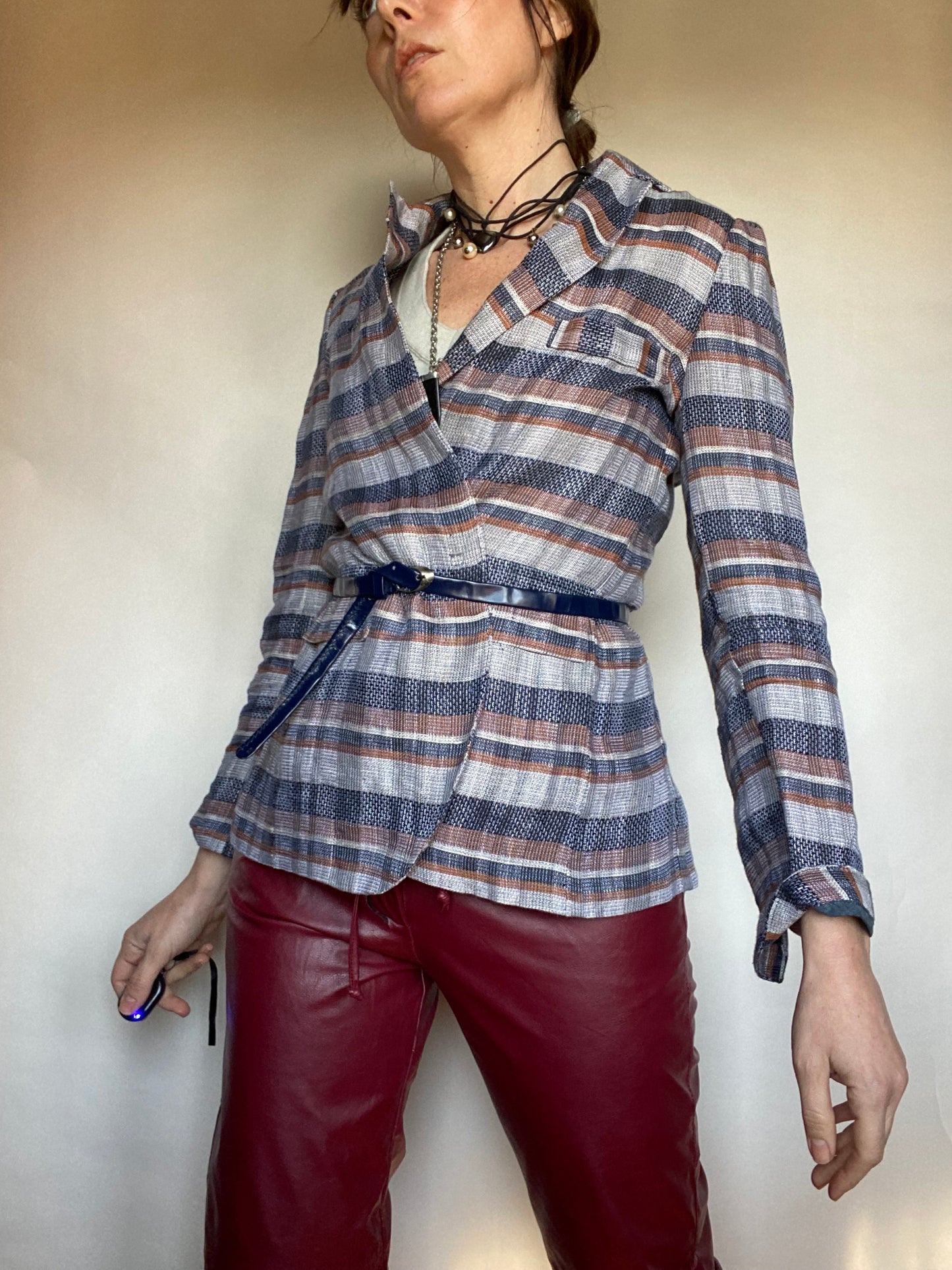 Blazer quadrettato estivo