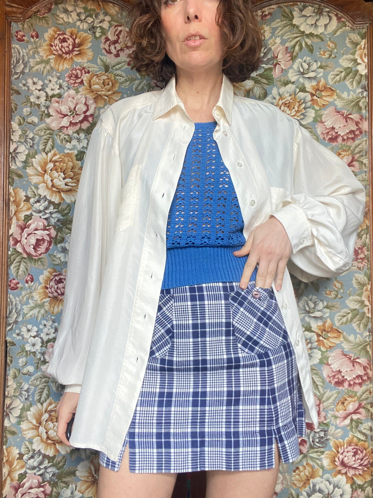 Camicia seta Benetton 90s
