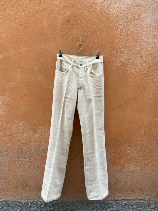Pantalone panna in lana