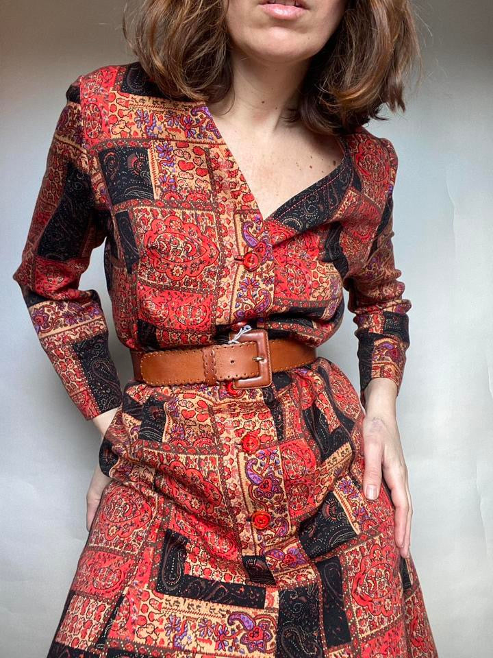 Abito patchwork anni 70