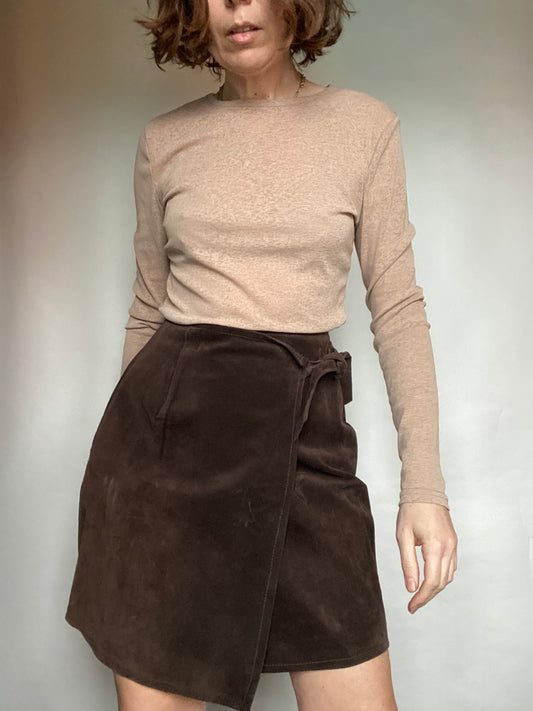 Gonna wrap scamosciato