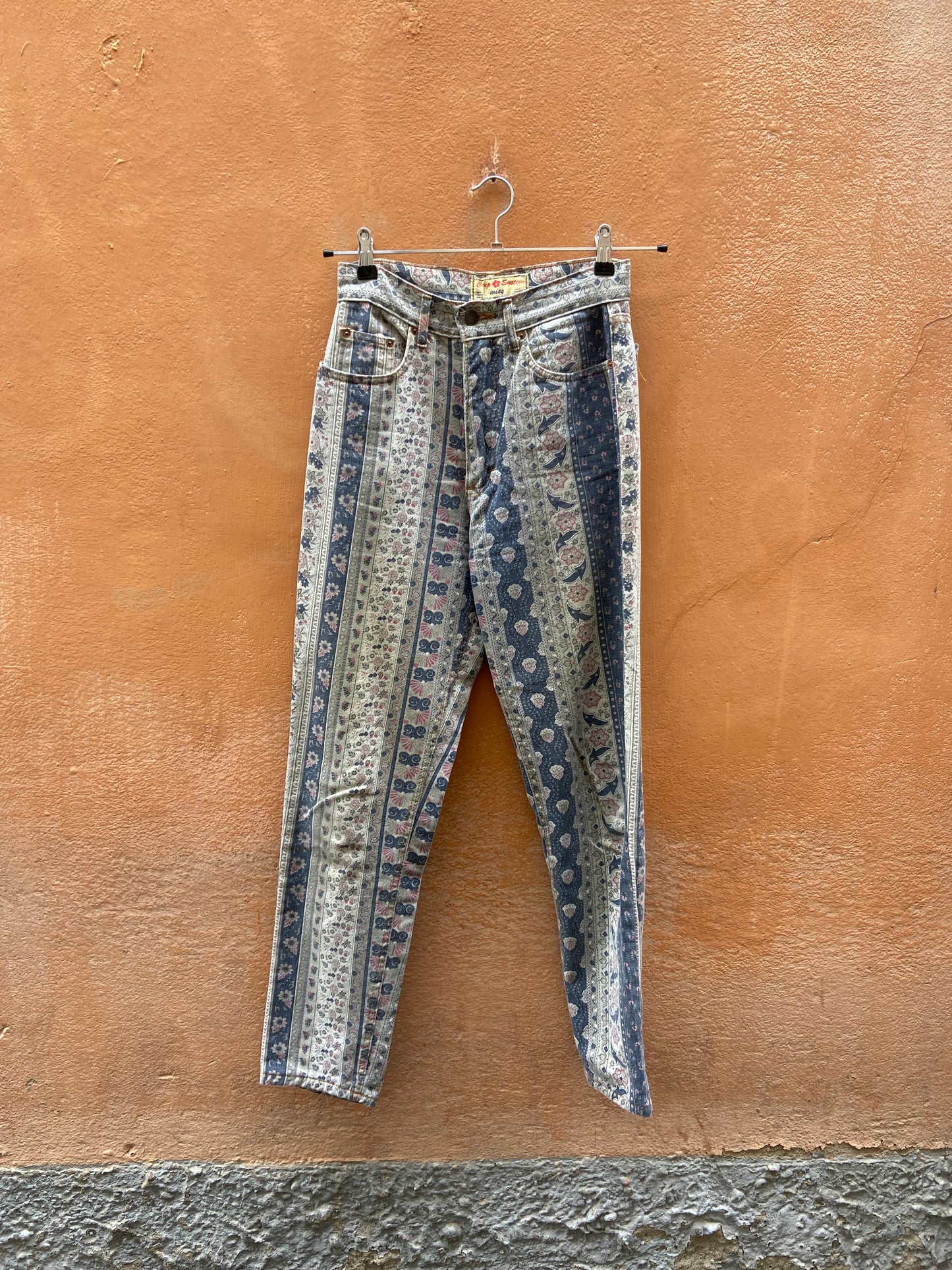 Jeans fantasia floreale anni 90
