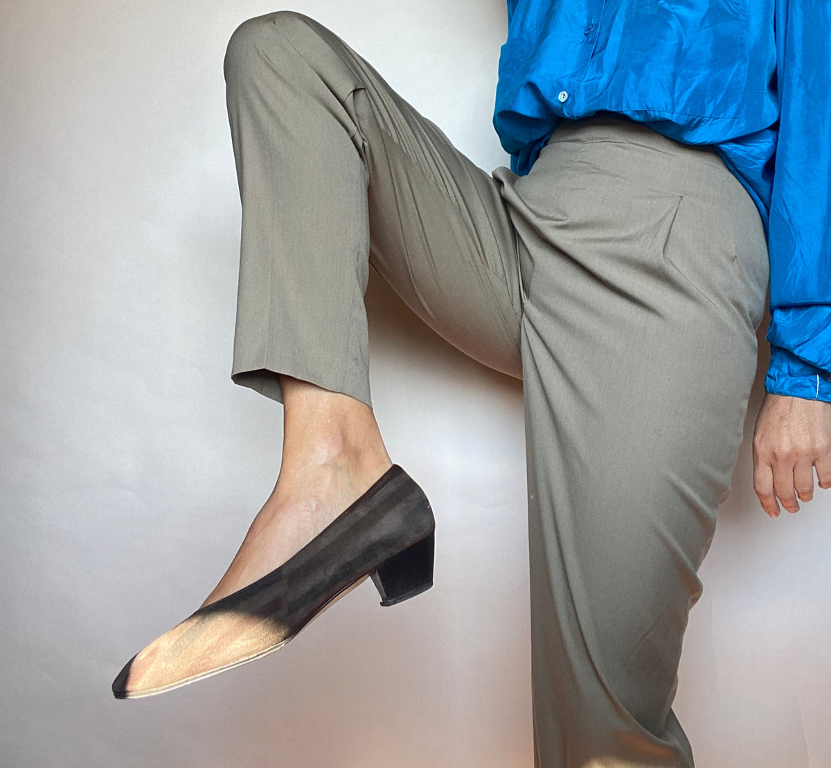 Pantalone cachi vita alta