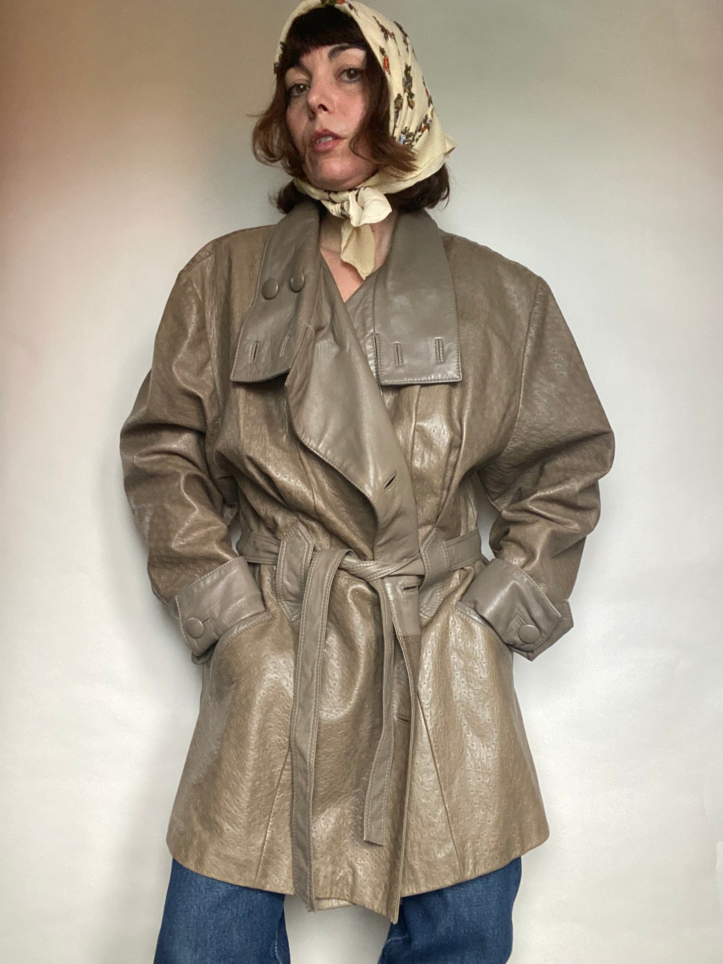 Trench in pelle