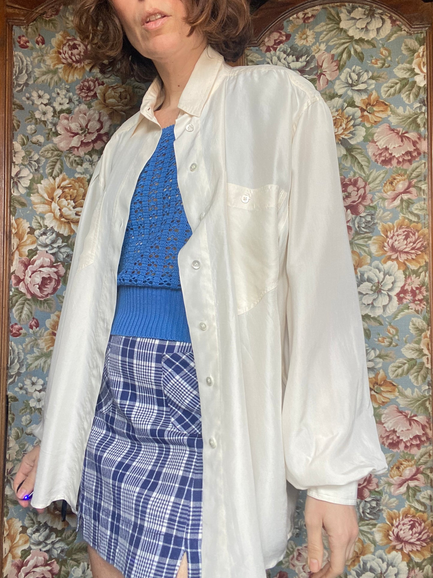 Camicia seta Benetton 90s