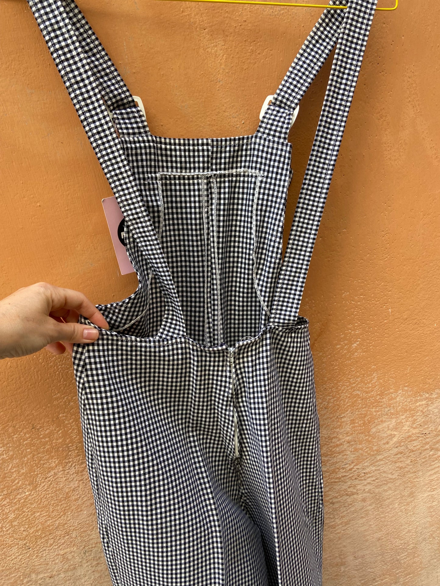 Tuta salopette Vichy 70s