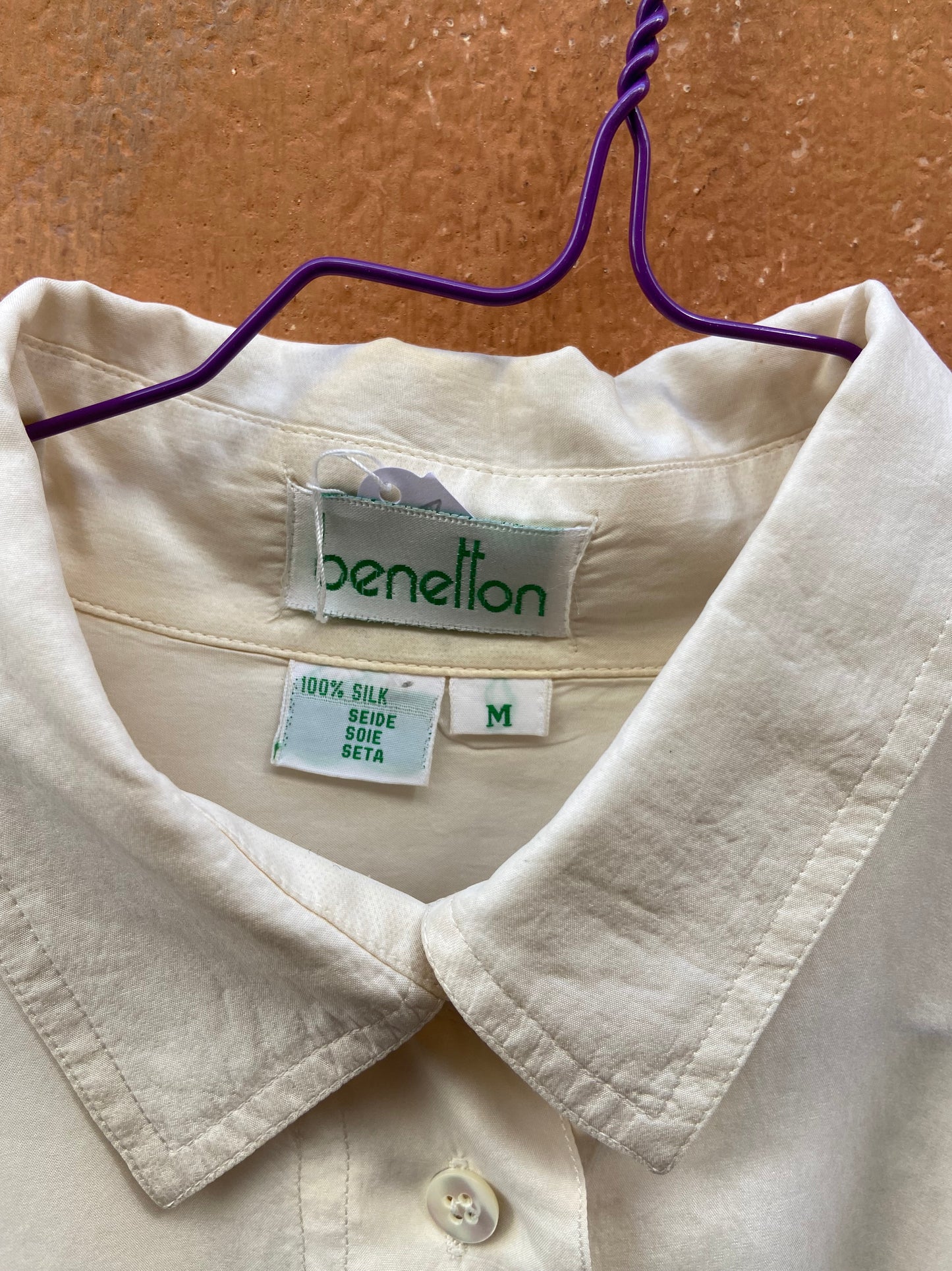Camicia seta Benetton 90s
