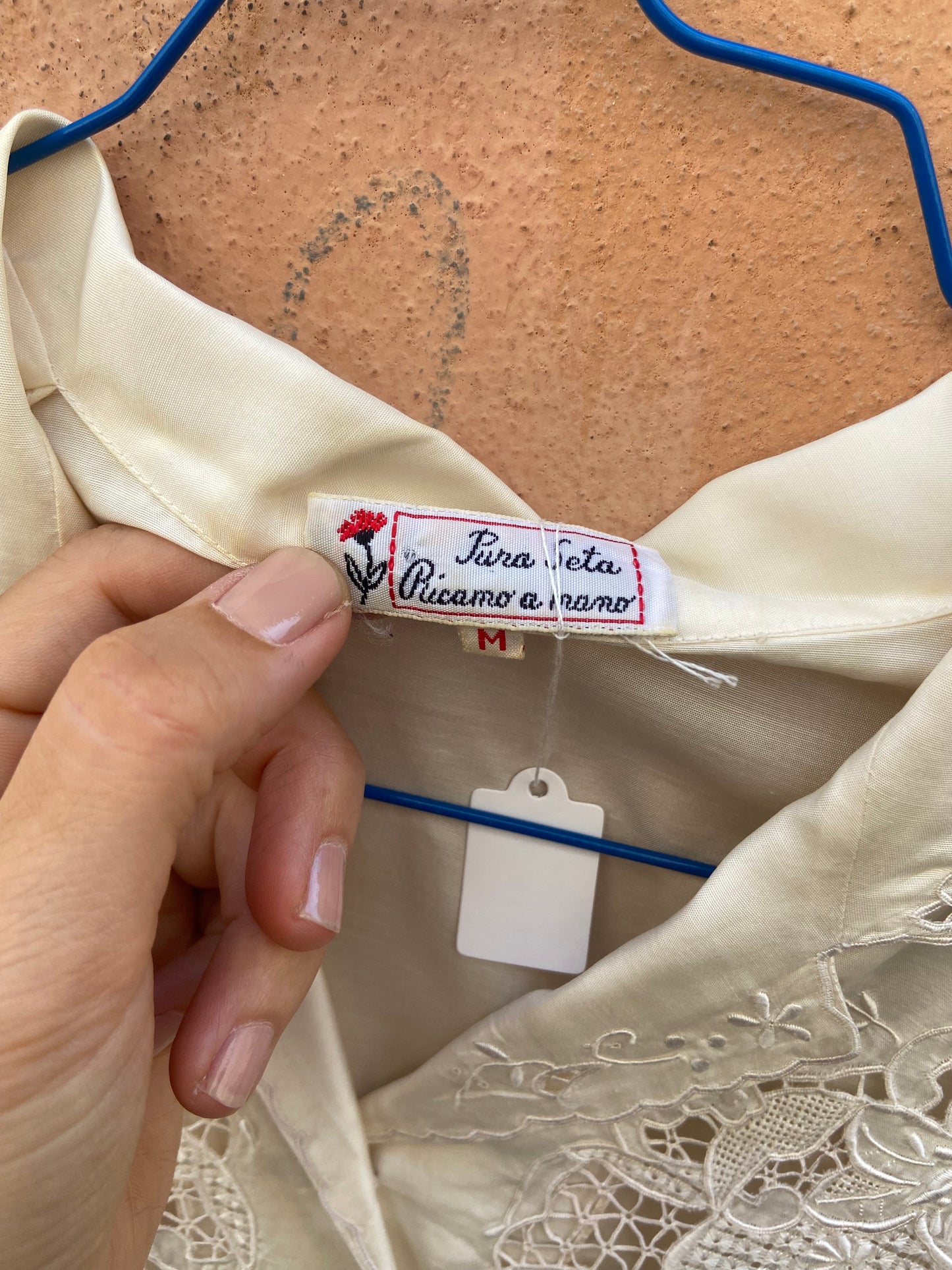 Camicia seta panna