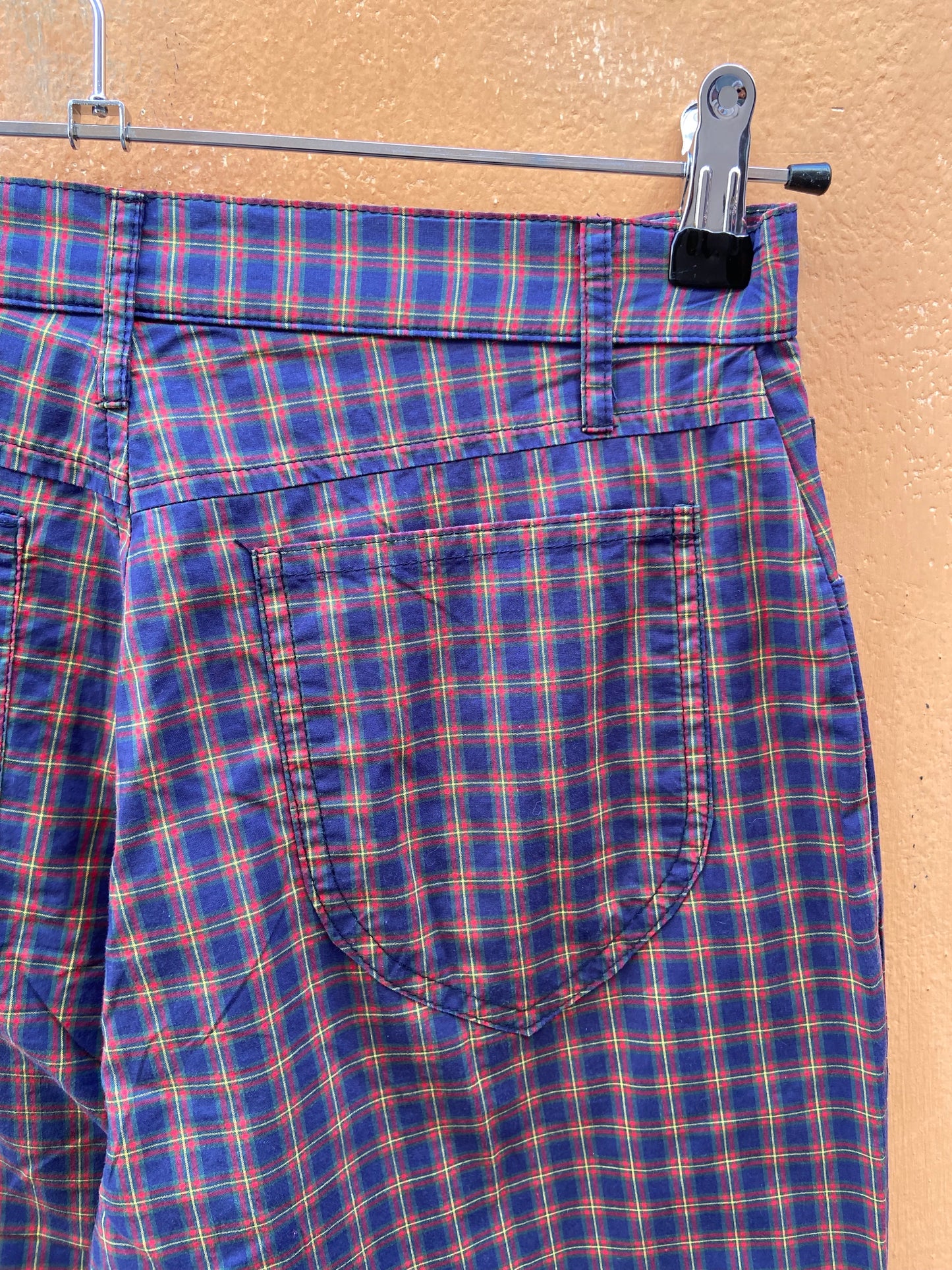 Pantalone quadretti blu rosso