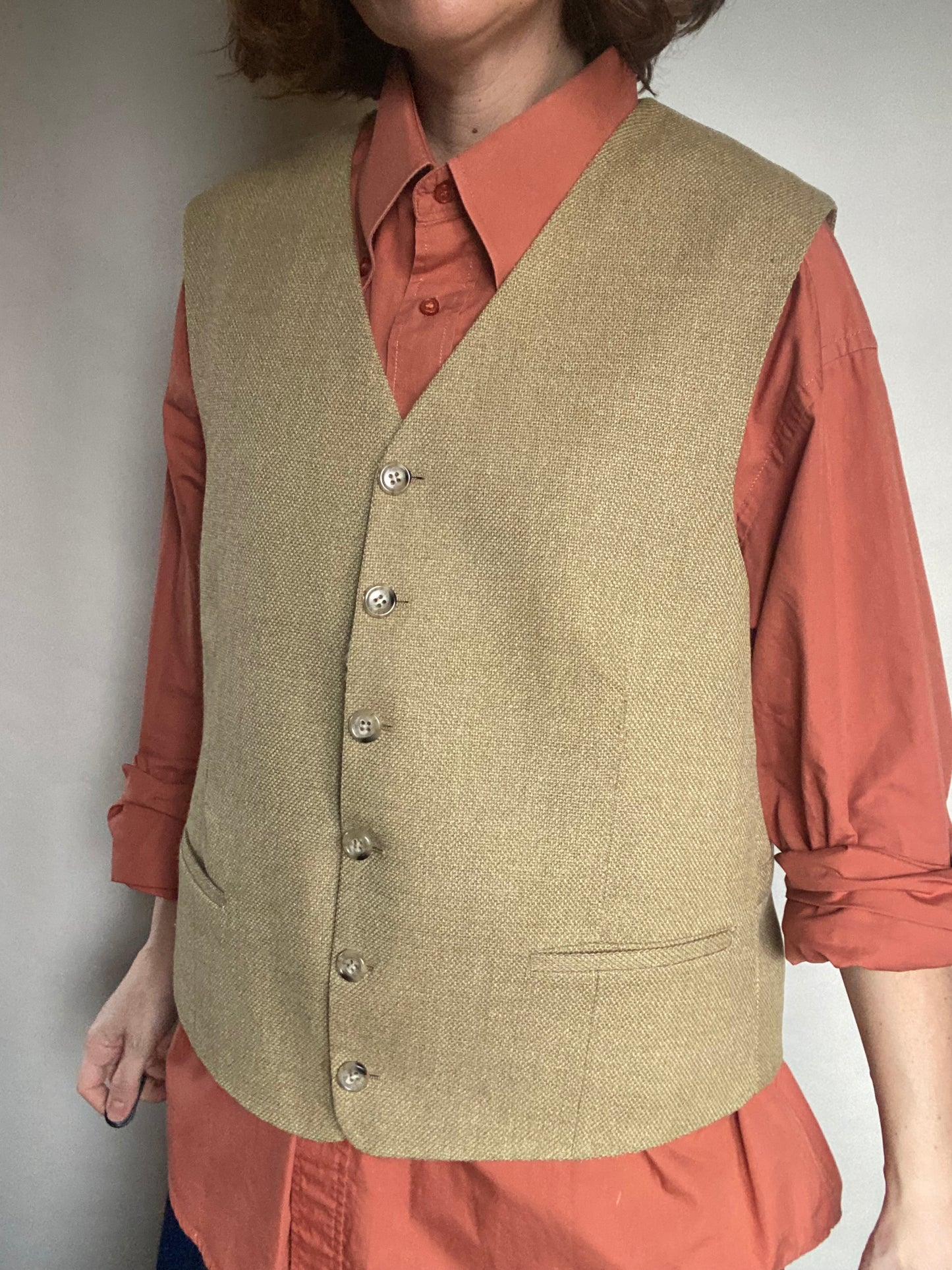 Gilet, cammello pura lana