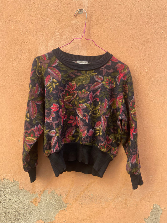 Maglia felpina floreale
