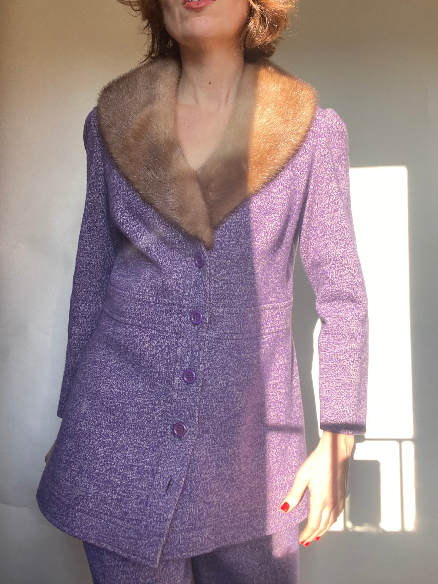 Completo elegante mélange violetto