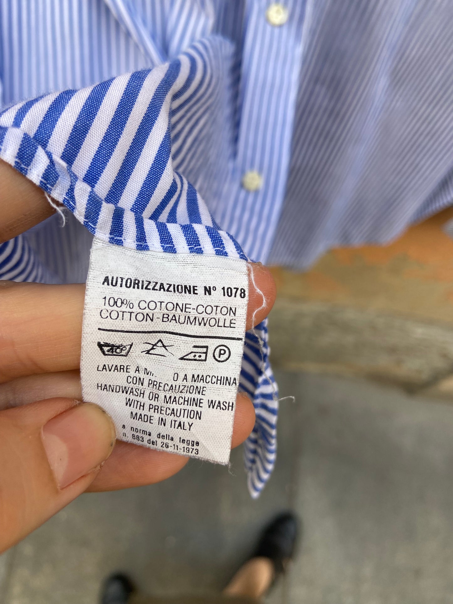 Camicia righe blu