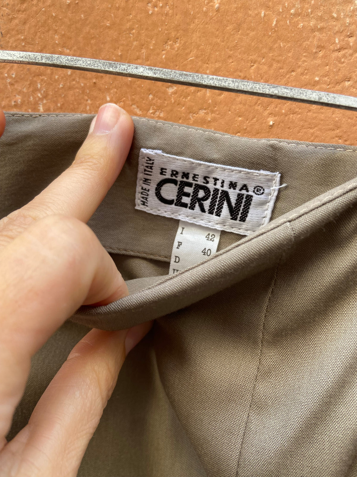 Pantalone cachi vita alta
