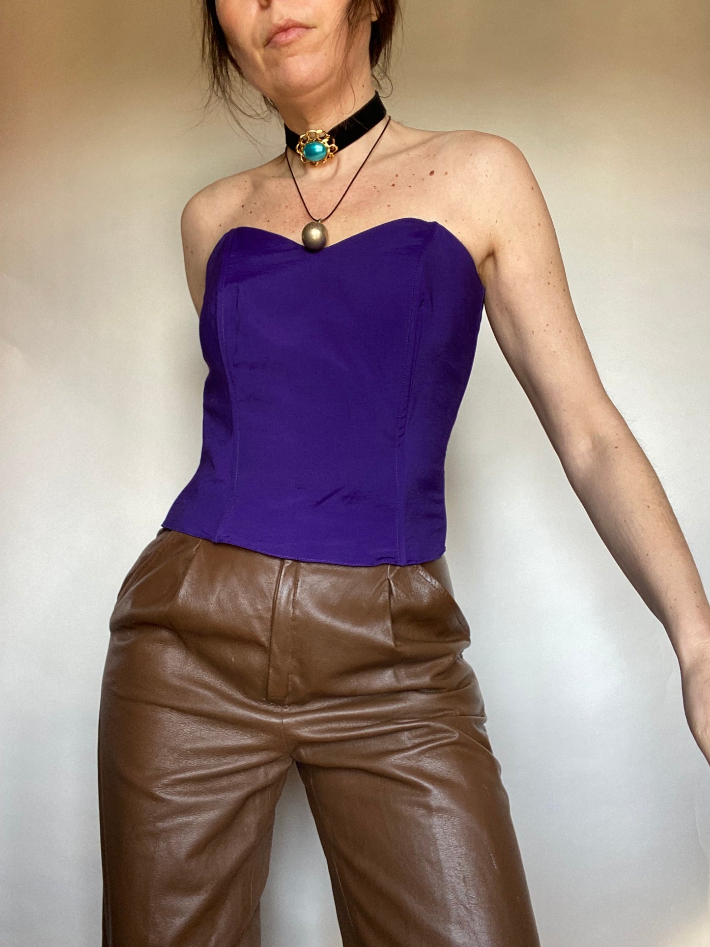 Pantalone in pelle