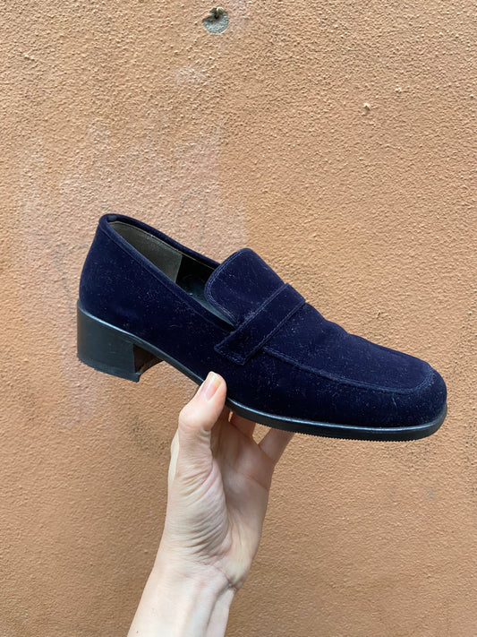 Mocassino Prisma blue velvet