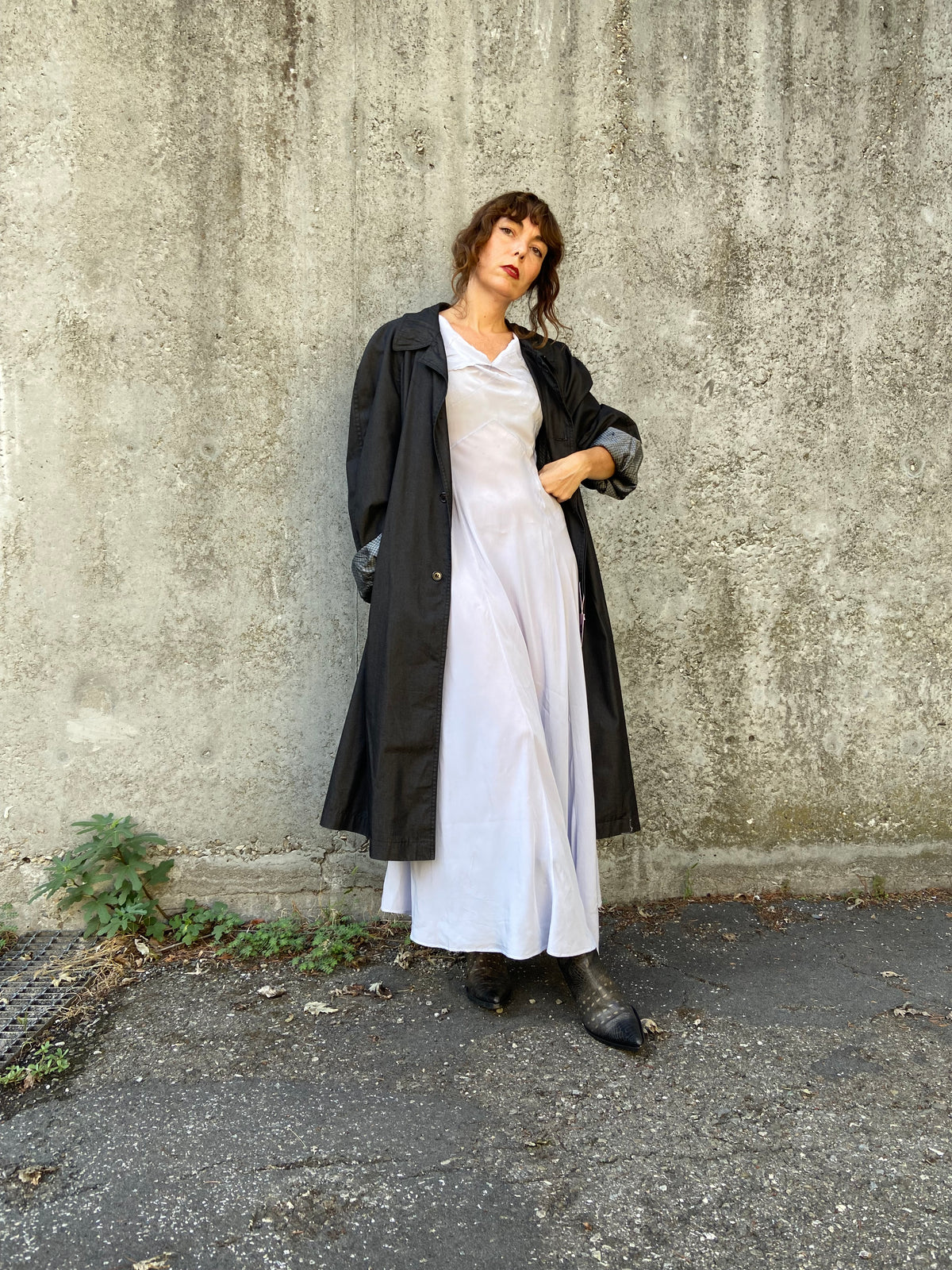 Trench antracite oversize